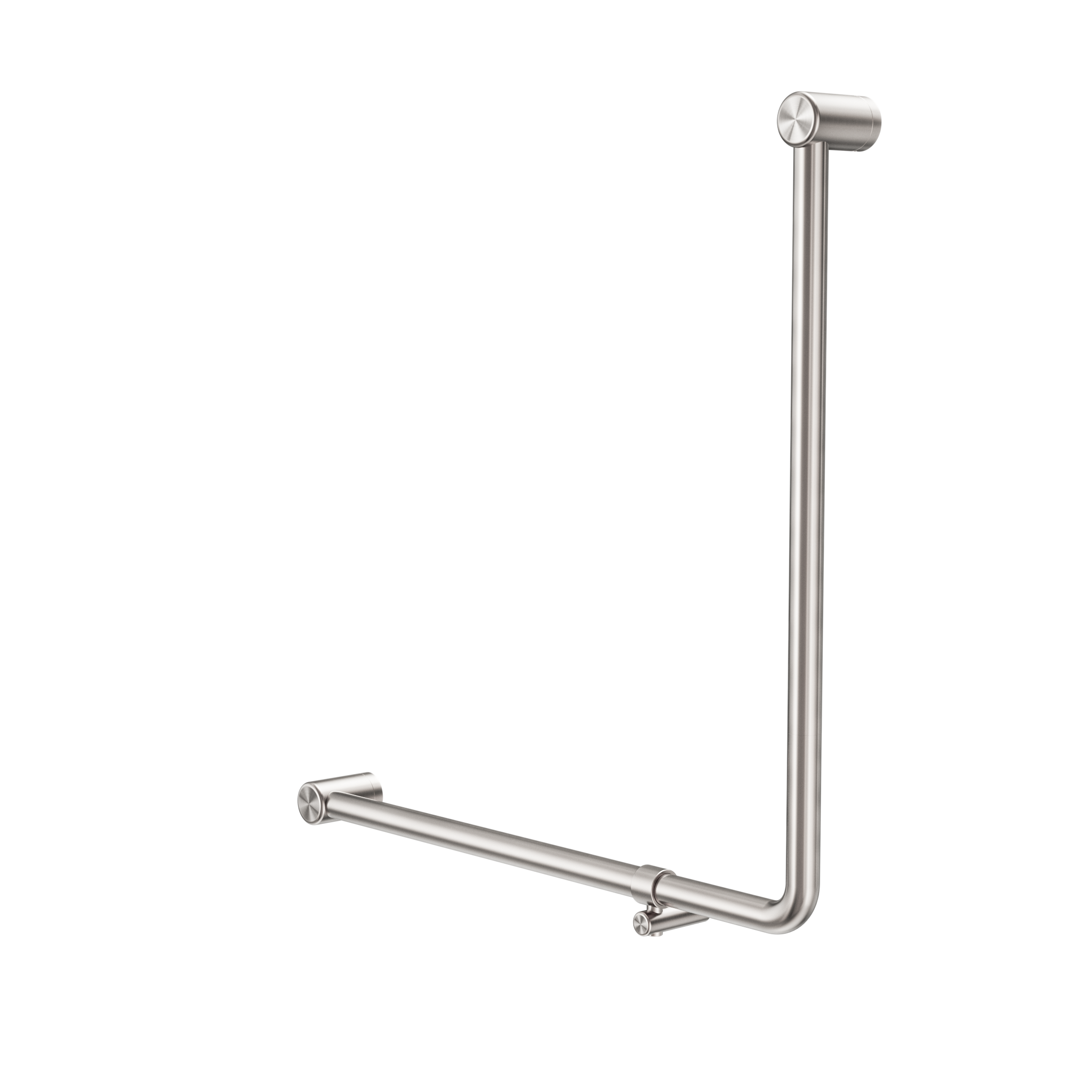 Mecca Care 32mm 90 Degree NZ4121 Accessible Toilet Grab Rail 750X750mm Brushed Nickel