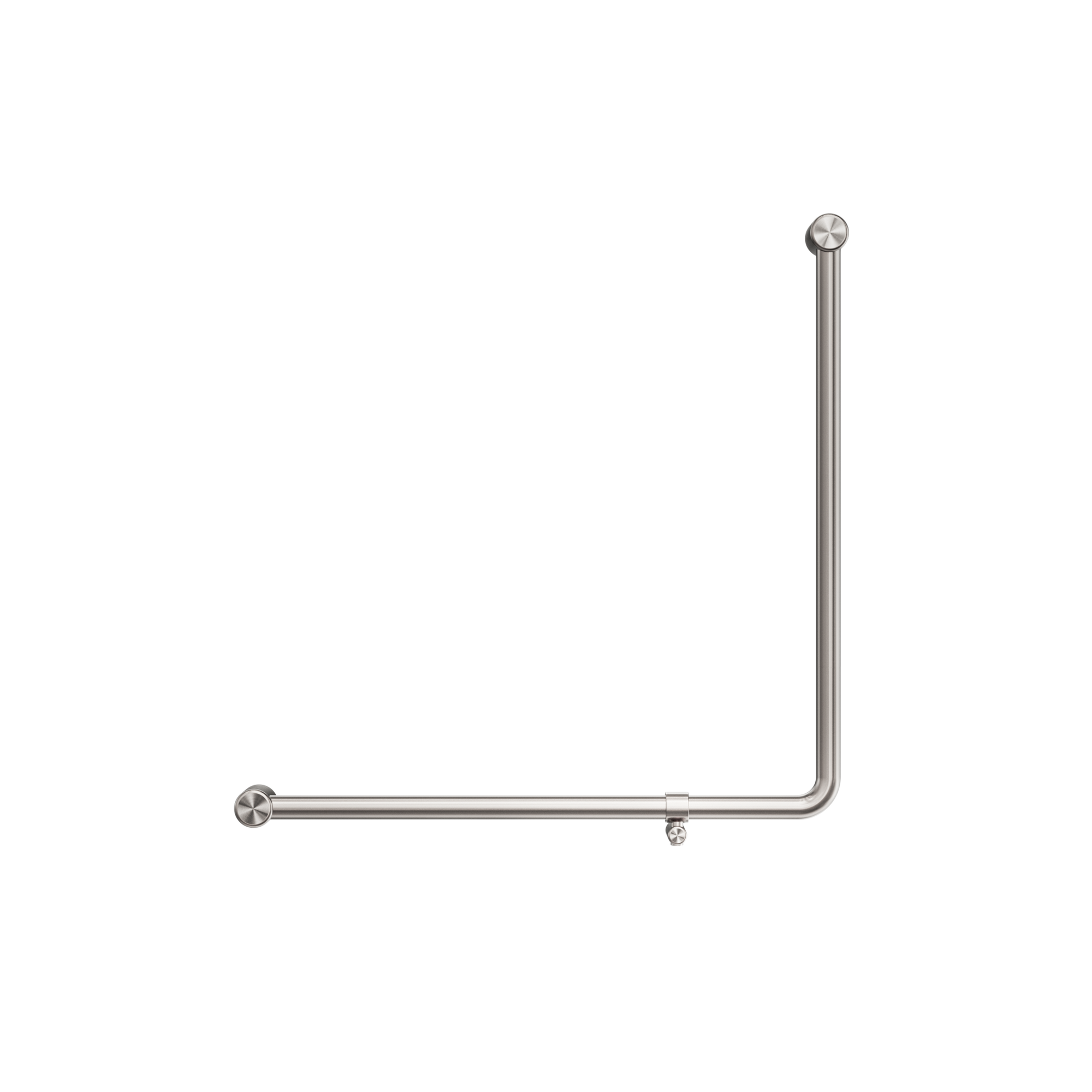 Mecca Care 32mm 90 Degree NZ4121 Accessible Toilet Grab Rail 750X750mm Brushed Nickel