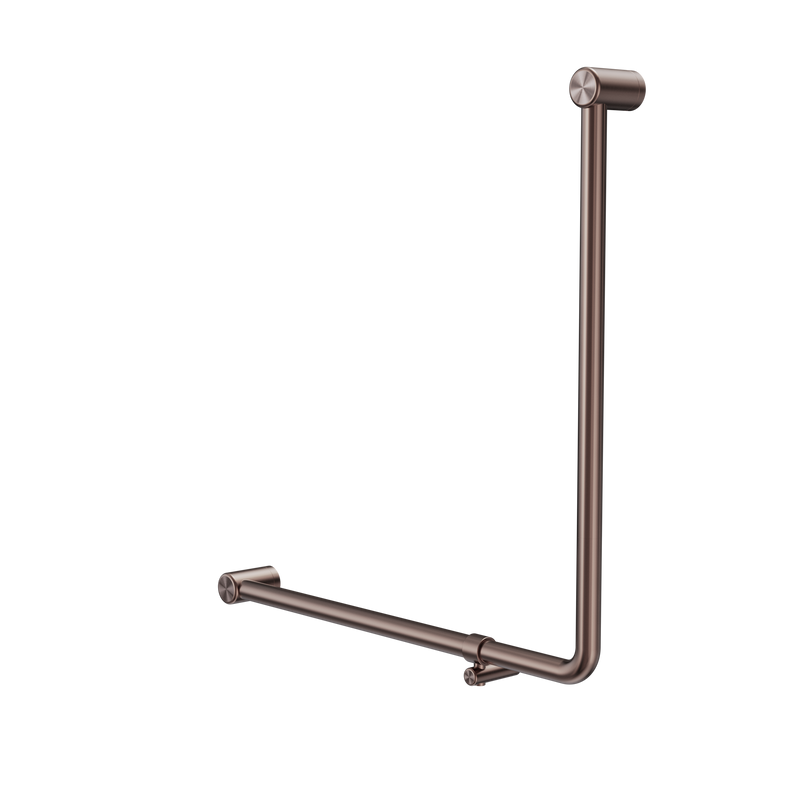 Mecca Care 32mm 90 Degree NZ4121 Accessible Toilet Grab Rail 750X750mm Brushed Bronze