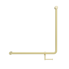 Mecca Care 32mm 90 Degree NZ4121 Accessible Toilet Grab Rail 750X750mm With Toilet Roll Holder Brushed Gold