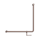 Mecca Care 32mm 90 Degree NZ4121 Accessible Toilet Grab Rail 750X750mm With Toilet Roll Holder Brushed Bronze