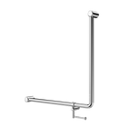 Mecca Care 32mm 90 Degree NZ4121 Accessible Toilet Grab Rail 750X750mm With Toilet Roll Holder Chrome