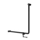 Mecca Care 32mm 90 Degree NZ4121 Accessible Toilet Grab Rail 750X750mm With Toilet Roll Holder Matte Black