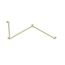Mecca Care 32mm DDA Accessible Toilet Grab Rail Set 90 Degree Continuous 600X1065X1025mm Brushed Gold