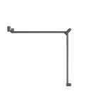 Mecca Care 32mm DDA Accessible Toilet Grab Rail Set 90 Degree Continuous 600X1065X1025mm Gun Metal