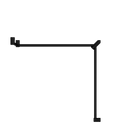 Mecca Care 32mm DDA Accessible Toilet Grab Rail Set 90 Degree Continuous 600X1065X1025mm Matte Black