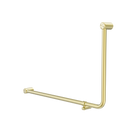 Mecca Care 32mm DDA Accessible Toilet 90 Degree Bent Tube Grab Rail 600X1000mm Brushed Gold