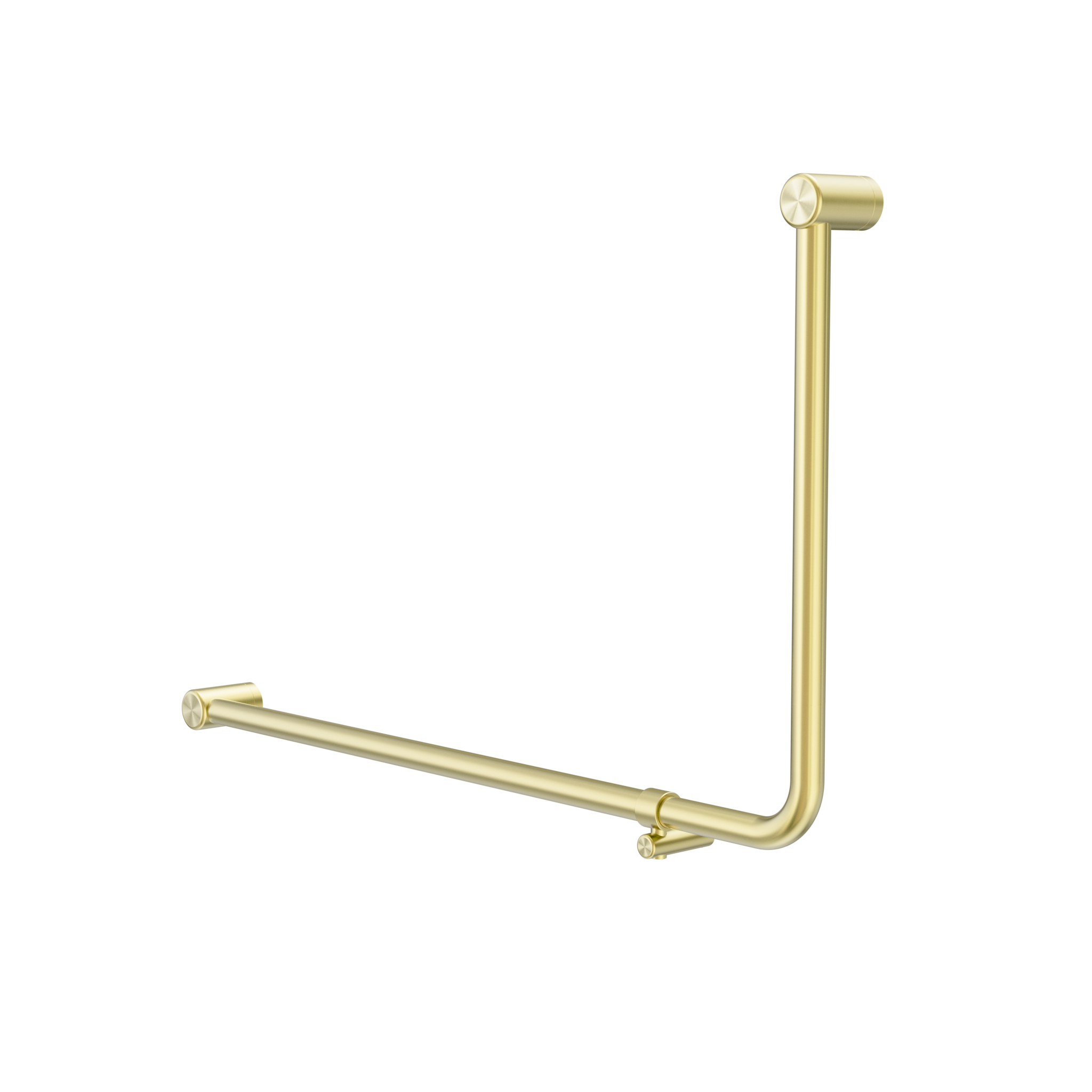 Mecca Care 32mm DDA Accessible Toilet 90 Degree Bent Tube Grab Rail 600X1000mm Brushed Gold