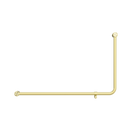 Mecca Care 32mm DDA Accessible Toilet 90 Degree Bent Tube Grab Rail 600X1000mm Brushed Gold