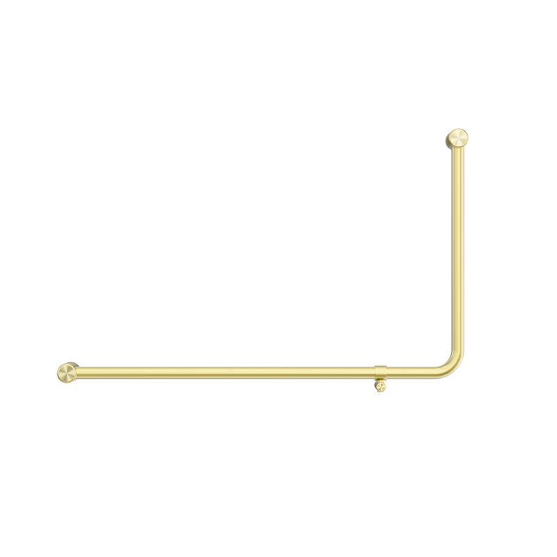 Mecca Care 32mm DDA Accessible Toilet 90 Degree Bent Tube Grab Rail 600X1000mm Brushed Gold