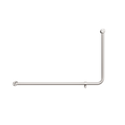 Mecca Care 32mm DDA Accessible Toilet 90 Degree Bent Tube Grab Rail 600X1000mm Brushed Nickel