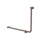 Mecca Care 32mm DDA Accessible Toilet 90 Degree Bent Tube Grab Rail 600X1000mm Brushed Bronze