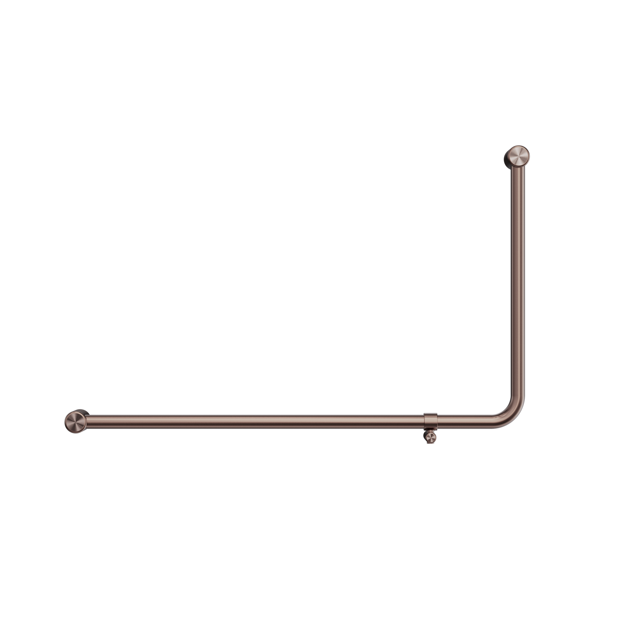 Mecca Care 32mm DDA Accessible Toilet 90 Degree Bent Tube Grab Rail 600X1000mm Brushed Bronze
