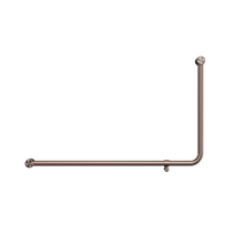 Mecca Care 32mm DDA Accessible Toilet 90 Degree Bent Tube Grab Rail 600X1000mm Brushed Bronze