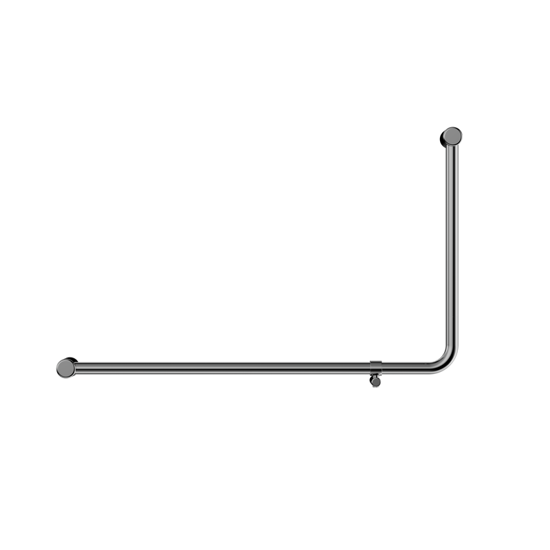 Mecca Care 32mm DDA Accessible Toilet 90 Degree Bent Tube Grab Rail 600X1000mm Chrome
