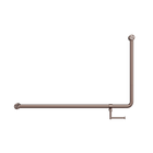 Mecca Care 32mm DDA Accessible Toilet 90 Degree Bent Tube Grab Rail 600X1000mm With Toilet Roll Holder Brushed Bronze
