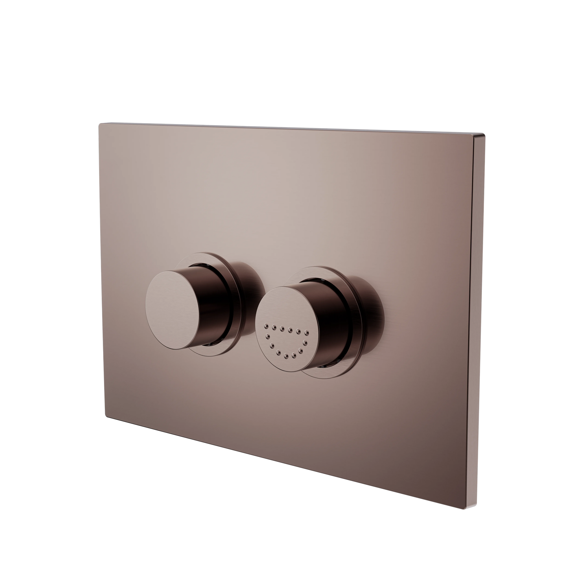 Mecca Care Raised Disabled Care Pneumatic Flush Buttons Plate DDA Accessible Toilet Compliant Brushed Bronze