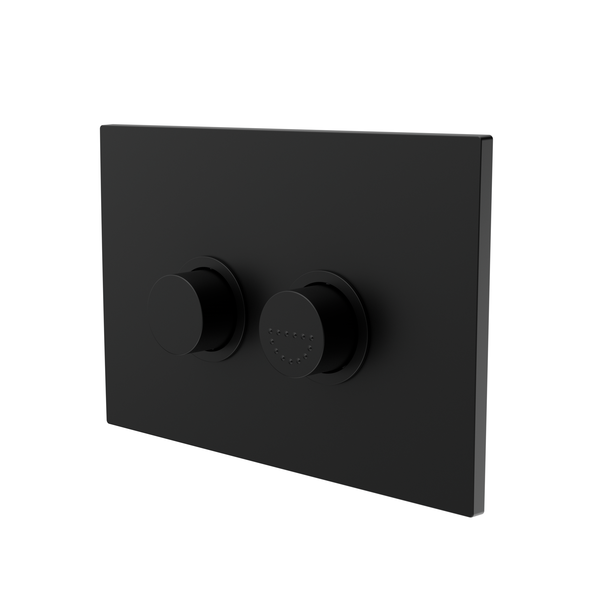 Mecca Care Raised Disabled Care Pneumatic Flush Buttons Plate DDA Accessible Toilet Compliant Matte Black