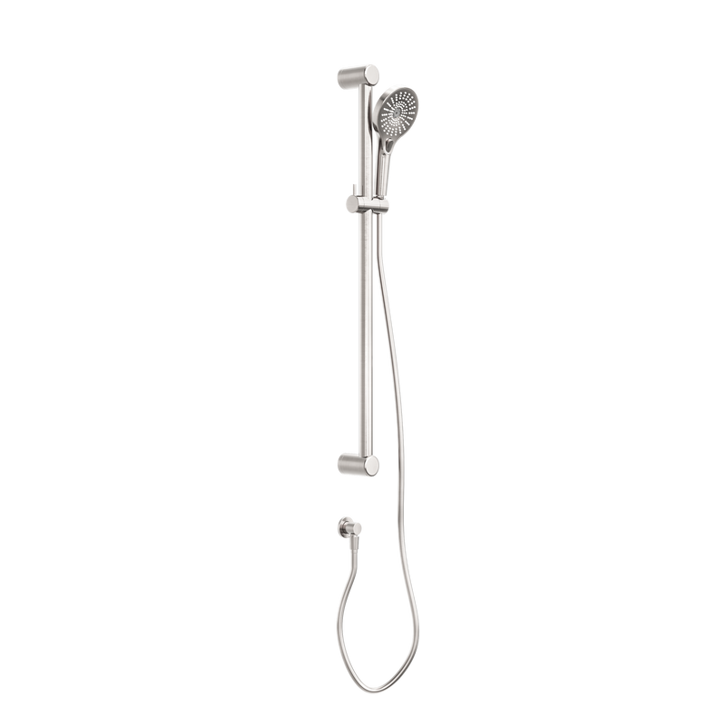 Mecca Care 32mm Grab Rail And Adjustable Shower Rail Set 900mm Brushed Nickel