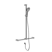 Mecca Care 32mm T Bar Grab Rail And Adjustable Shower Set 1100X750mm Chrome