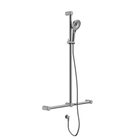 Mecca Care 32mm T Bar Grab Rail And Adjustable Shower Set 1100X750mm Chrome