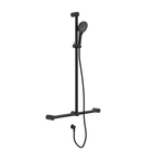 Mecca Care 32mm T Bar Grab Rail And Adjustable Shower Set 1100X750mm Matte Black