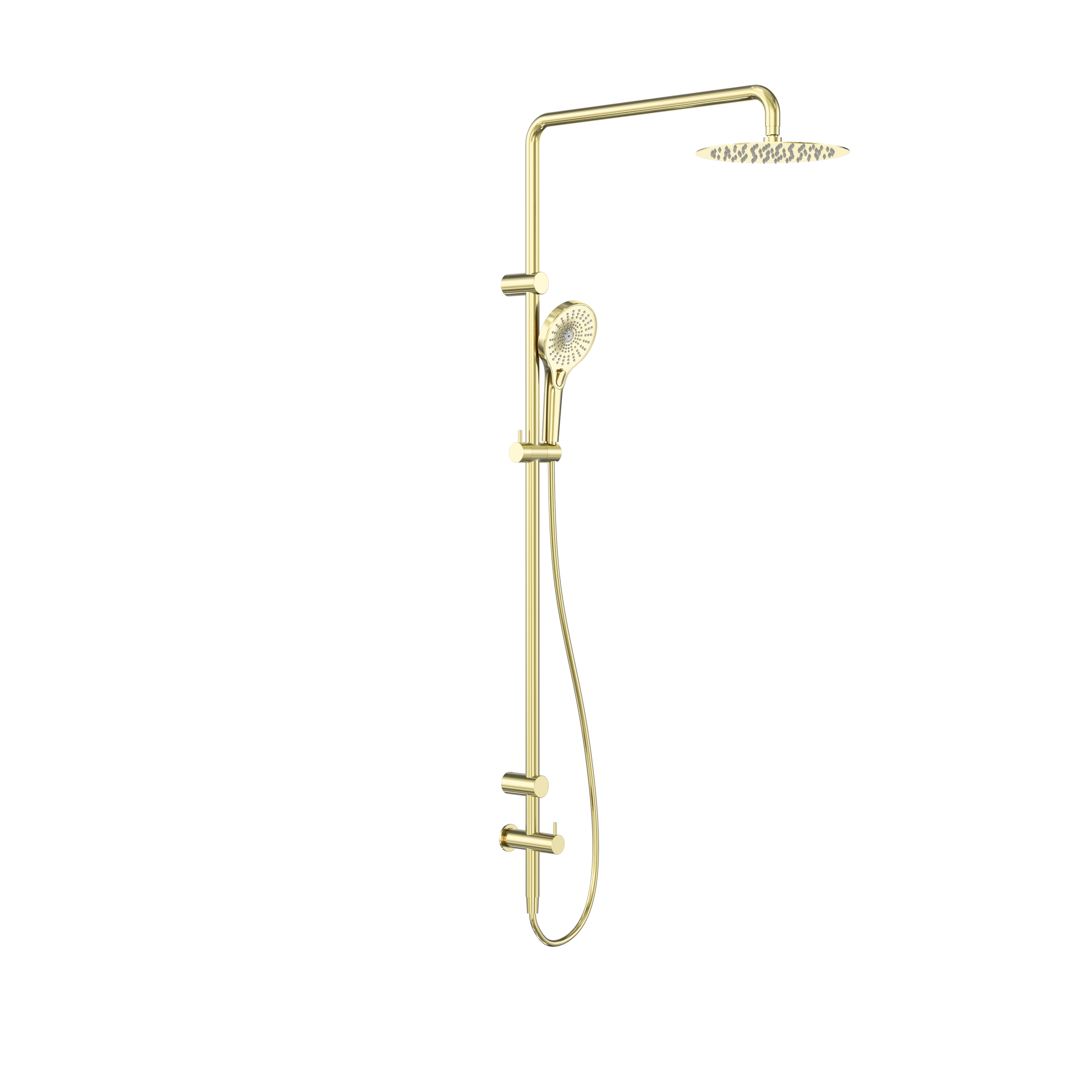 Mecca Care 25mm Grab Rail 900mm Twin Shower Set Brushed Gold