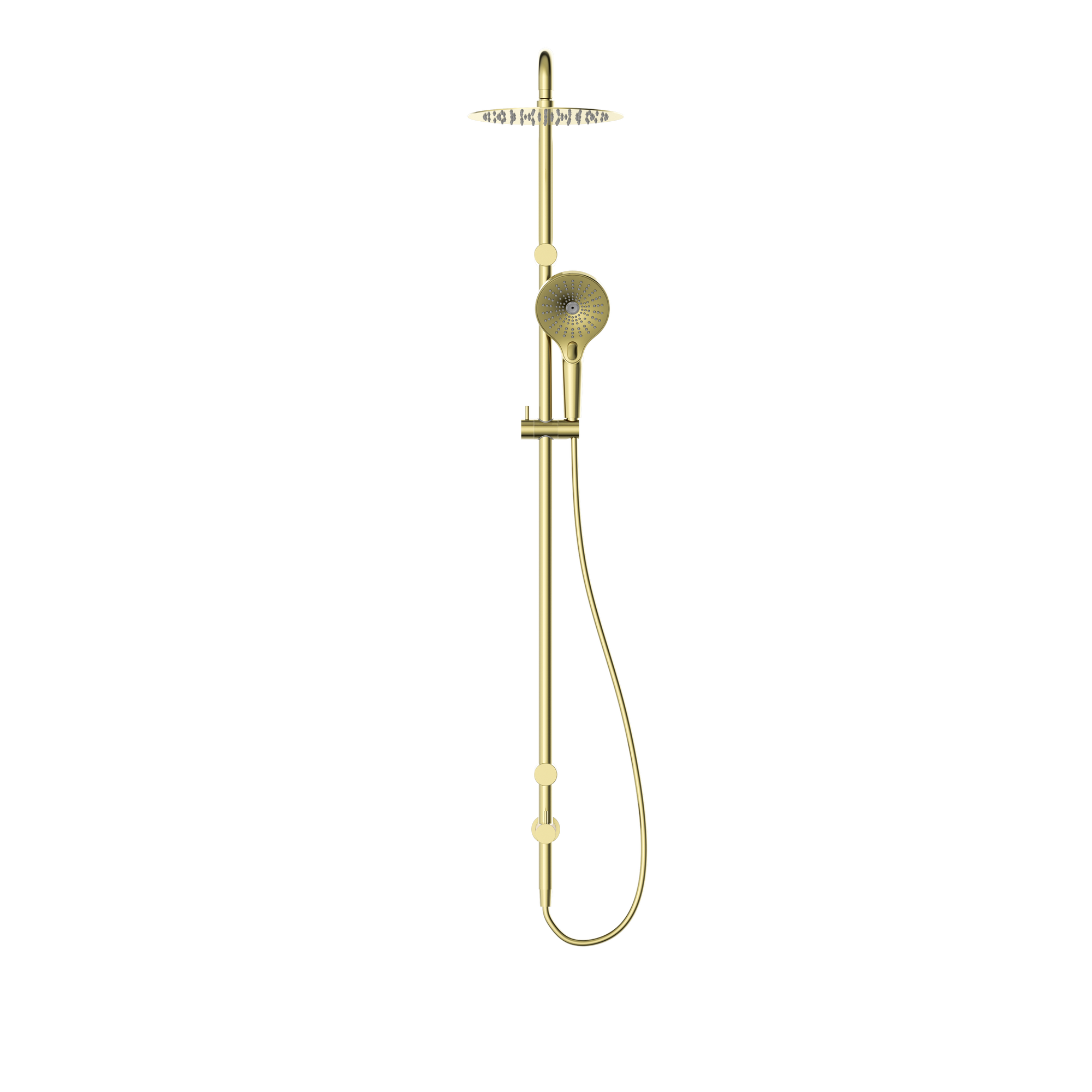 Mecca Care 25mm Grab Rail 900mm Twin Shower Set Brushed Gold