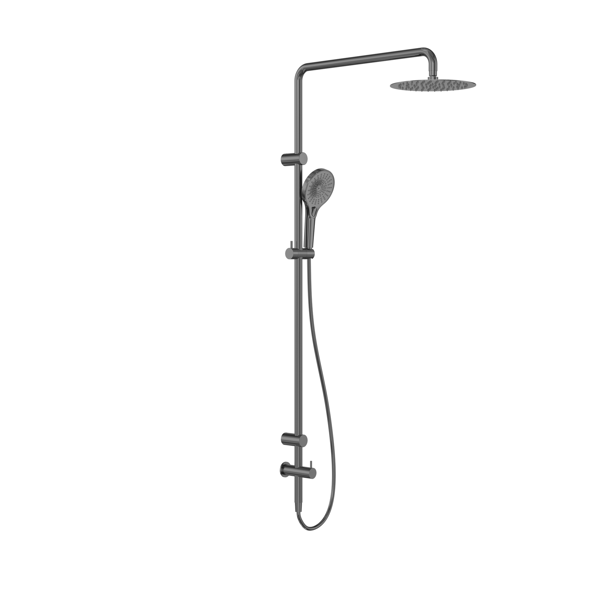 Mecca Care 25mm Grab Rail 900mm Twin Shower Set Gun Metal