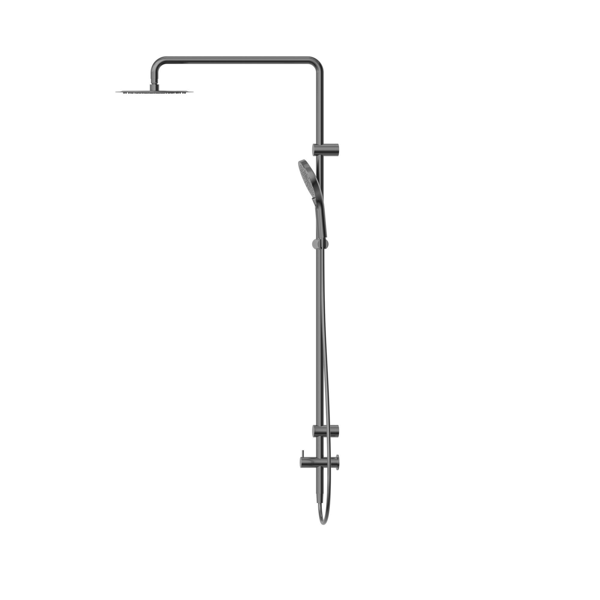Mecca Care 25mm Grab Rail 900mm Twin Shower Set Gun Metal