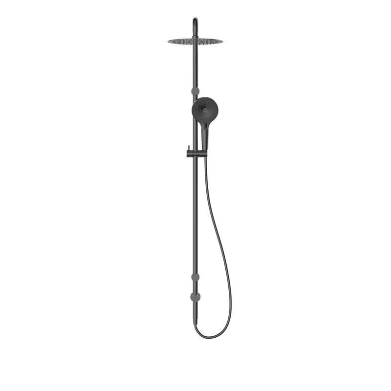 Mecca Care 25mm Grab Rail 900mm Twin Shower Set Gun Metal
