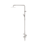 Mecca Care 32mm T Bar Grab Rail 1100x750mm Twin Shower Set Brushed Nickel