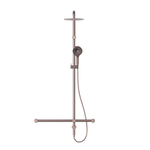 Mecca Care 32mm T Bar Grab Rail 1100x750mm Twin Shower Set Brushed Bronze