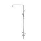 Mecca Care 32mm T Bar Grab Rail 1100x750mm Twin Shower Set Chrome