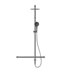 Mecca Care 32mm T Bar Grab Rail 1100x750mm Twin Shower Set Gun Metal