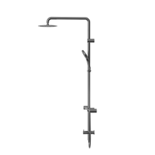 Mecca Care 32mm T Bar Grab Rail 1100x750mm Twin Shower Set Gun Metal