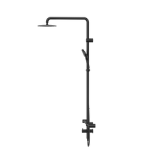 Mecca Care 32mm T Bar Grab Rail 1100x750mm Twin Shower Set Matte Black