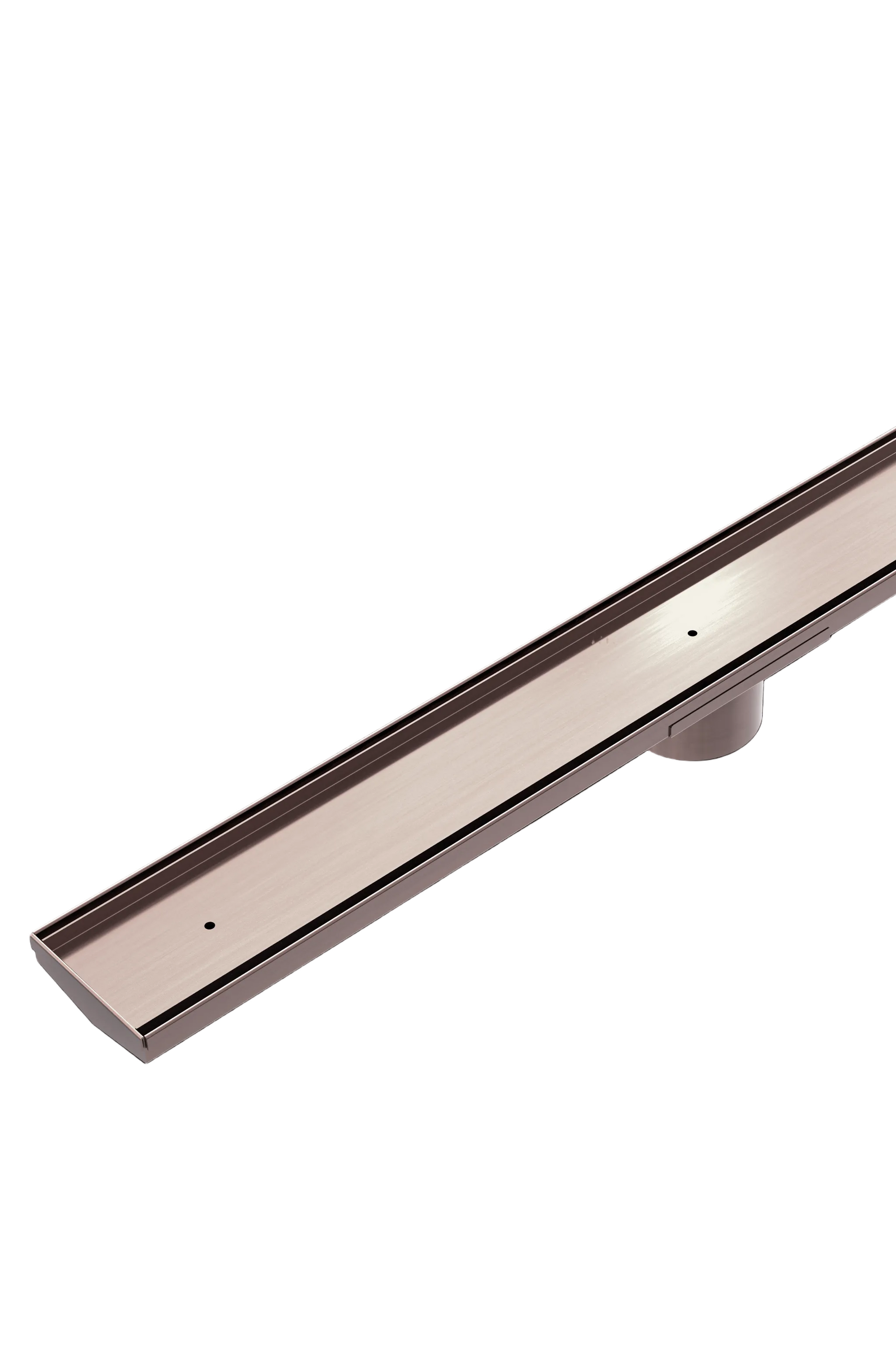 Tile Insert V Channel 900x106mm Floor Grate 90mm Outlet Brushed Bronze