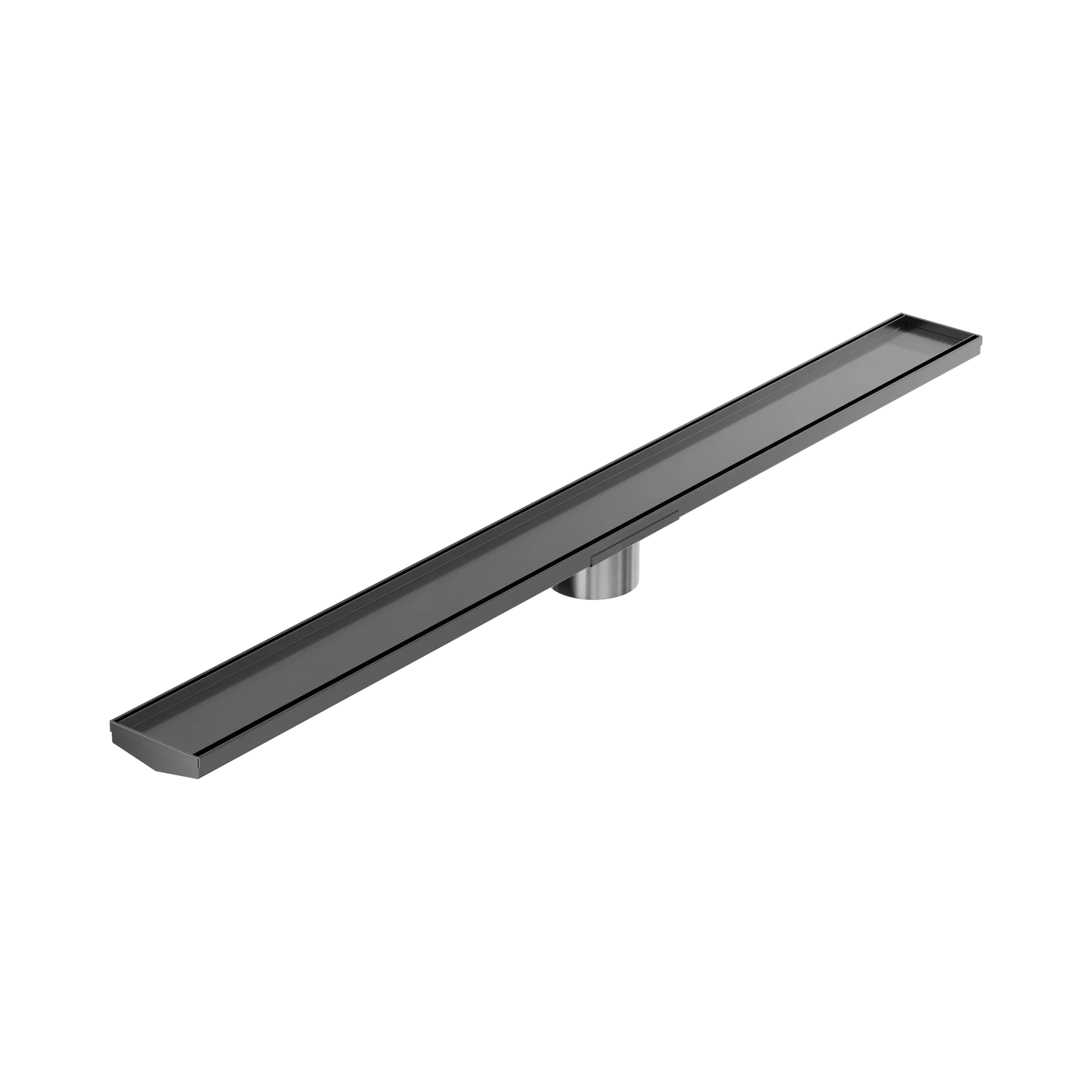 Tile Insert V Channel 1200x106mm Floor Grate 90mm Outlet Gun Metal