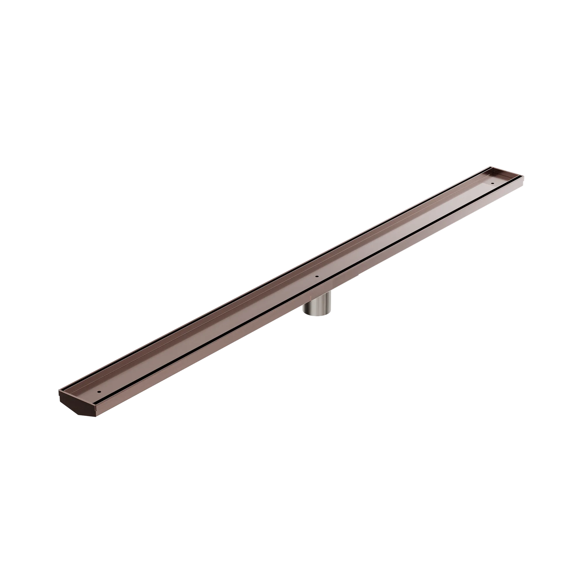 Tile Insert V Channel 1200x82mm Floor Grate 50mm Outlet Brushed Bronze