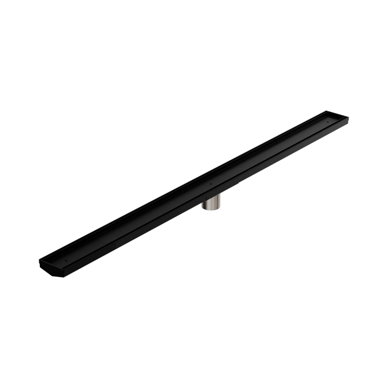 Tile Insert V Channel 1200x82mm Floor Grate 50mm Outlet Matte Black