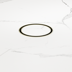 100mm Round Tile Insert Floor Waste 50mm Outlet Brushed Gold