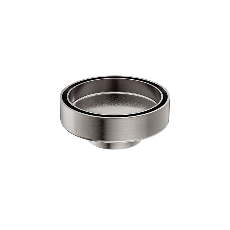 100mm Round Tile Insert Floor Waste 50mm Outlet Brushed Nickel