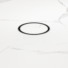100mm Round Tile Insert Floor Waste 50mm Outlet Brushed Nickel