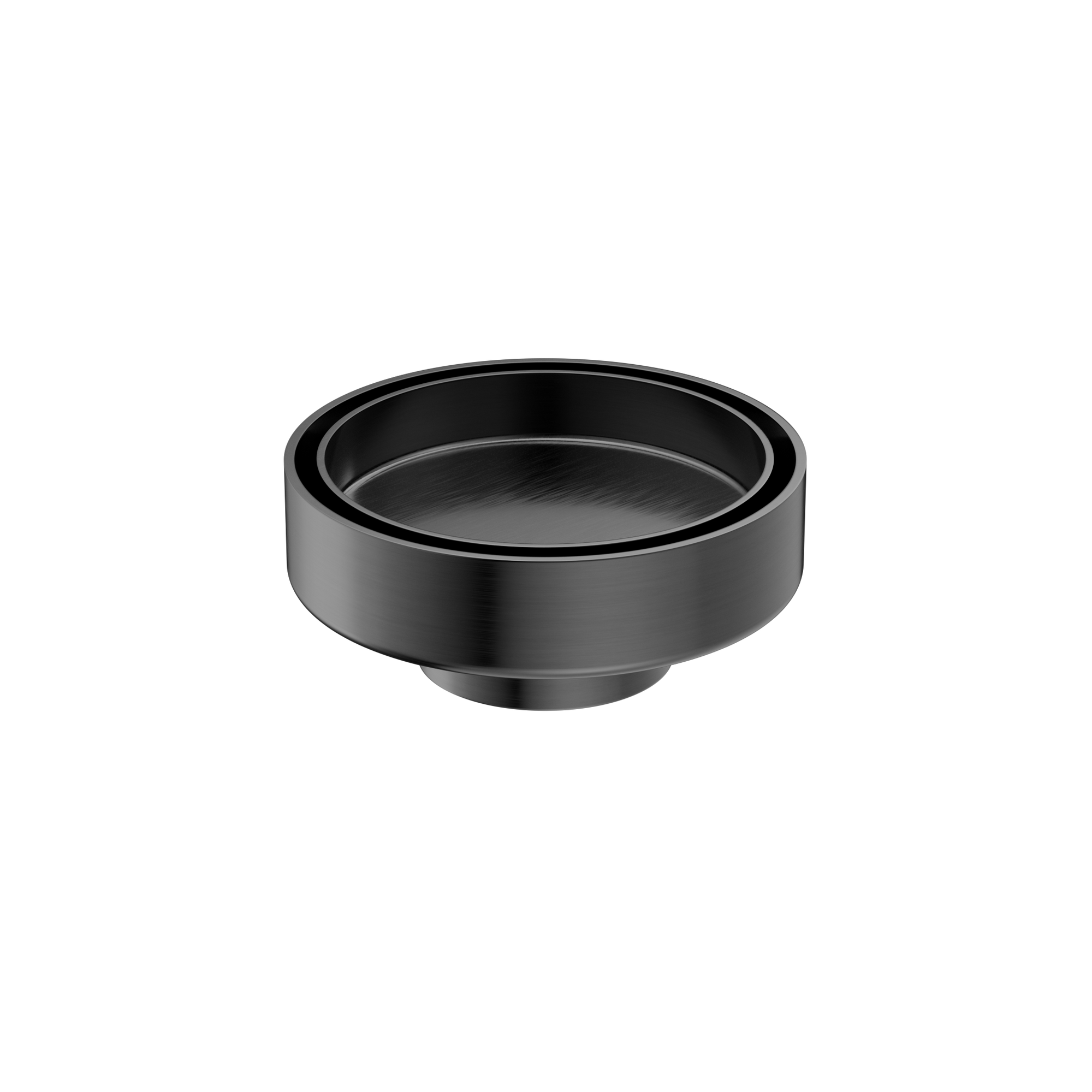 100mm Round Tile Insert Floor Waste 50mm Outlet Gun Metal