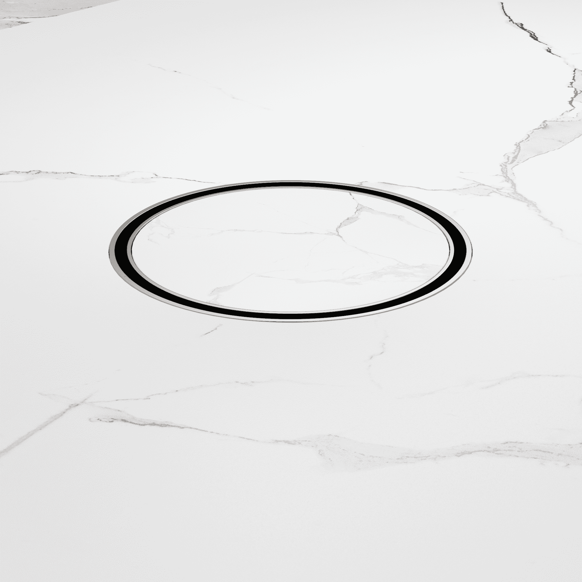 130mm Round Tile Insert Floor Waste 80mm Outlet Brushed Nickel