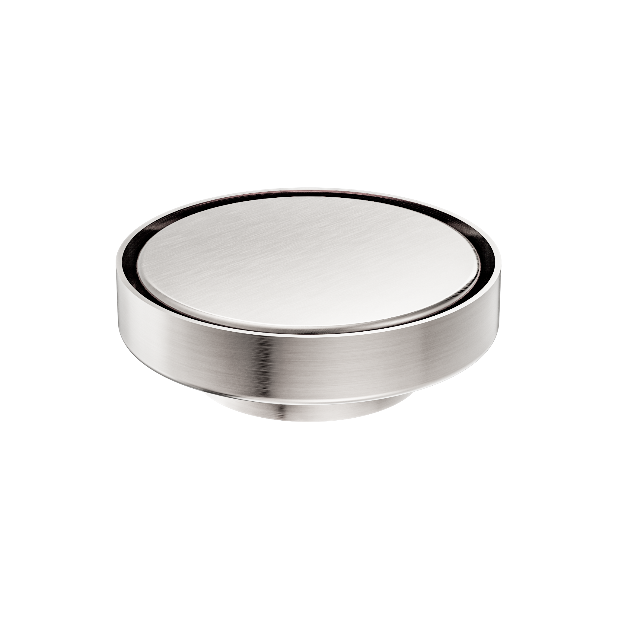 130mm Round Tile Insert Floor Waste 80mm Outlet Brushed Nickel