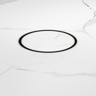 130mm Round Tile Insert Floor Waste 80mm Outlet Brushed Nickel