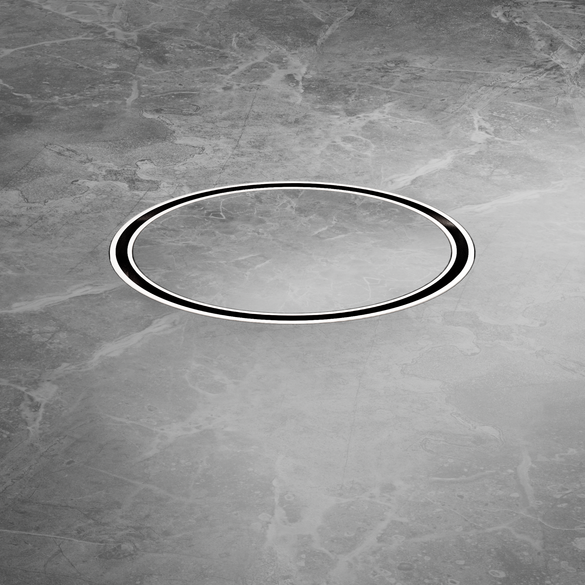 130mm Round Tile Insert Floor Waste 80mm Outlet Brushed Nickel