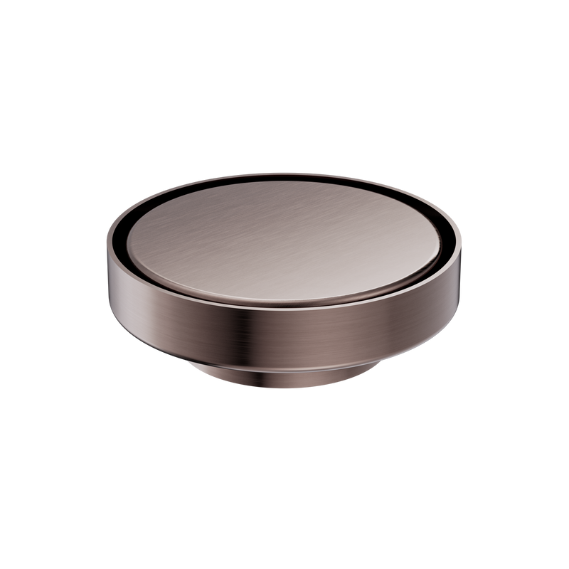 130mm Round Tile Insert Floor Waste 80mm Outlet Brushed Bronze